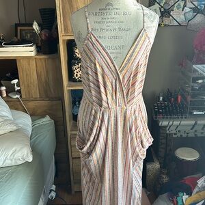 BCBGeneration Pastel Printed High Low Dress - Medium